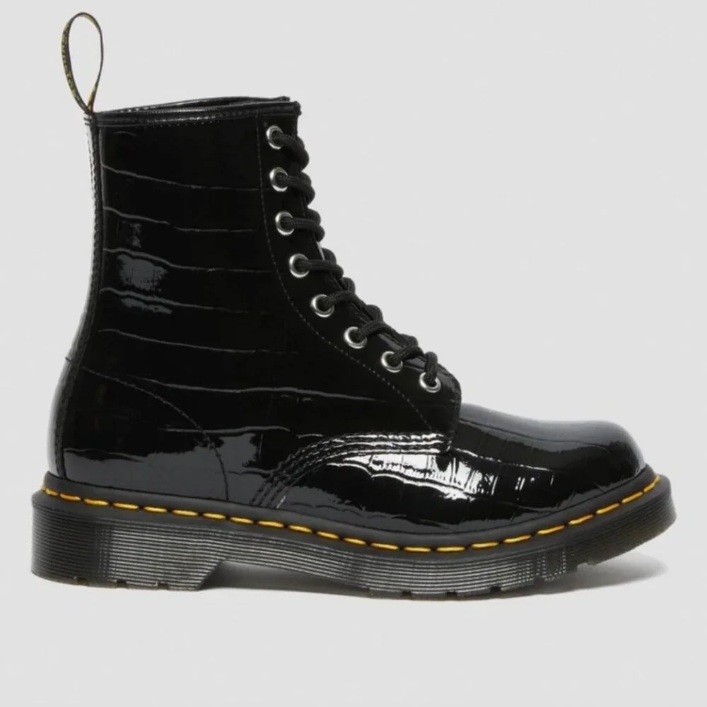 Dr. Martens Glossy Black Ankle Booties - Picture 13 of 14